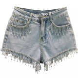 Maja - Jeansshorts mit hoher Taille