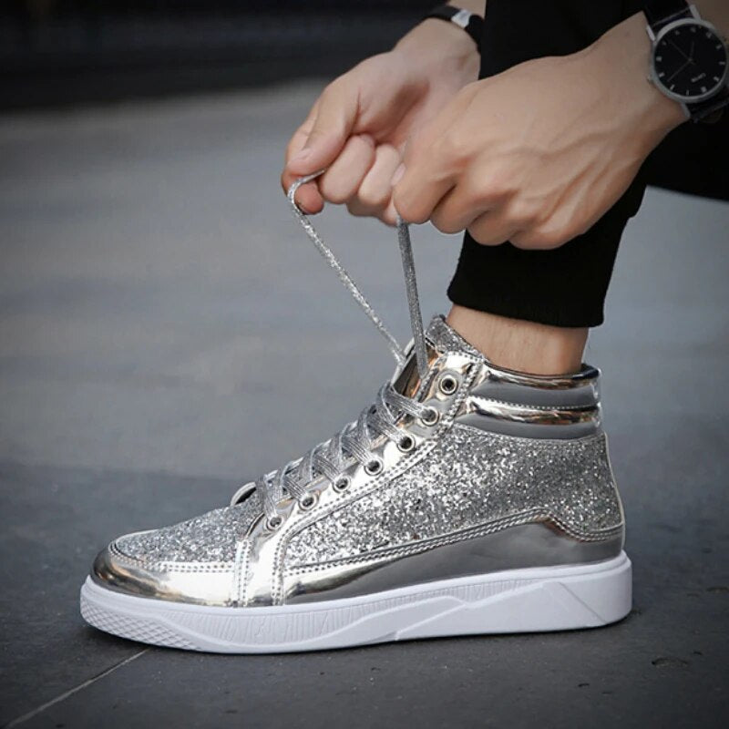 Franz - Glänzende Glitzer-High-Top-Sneakers