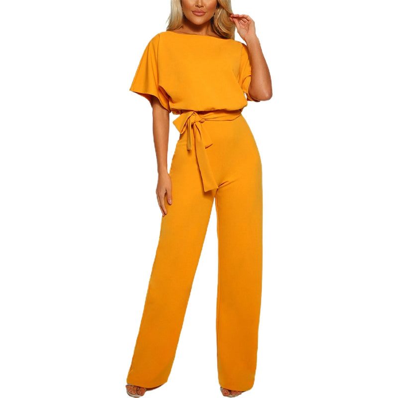 Zeny - Hochgeschnürter Jumpsuit mit hoher Taille