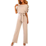 Zeny - Hochgeschnürter Jumpsuit mit hoher Taille