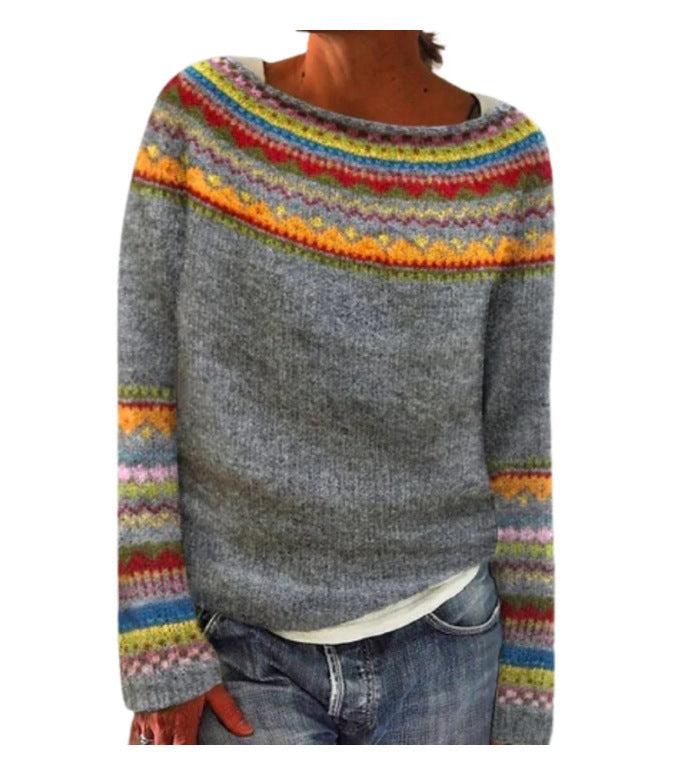 Xanthe - Damen Vintage Strickpullover