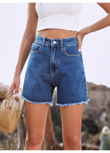 Sasha - Damen High-Waist Sommer-Denimshorts