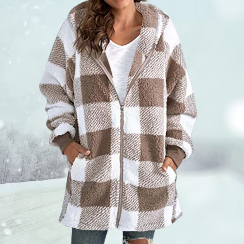 Tamsine - Karierte Winterjacke für Damen