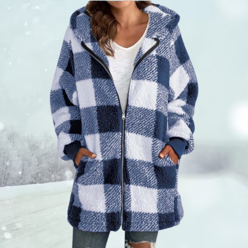 Tamsine - Karierte Winterjacke für Damen