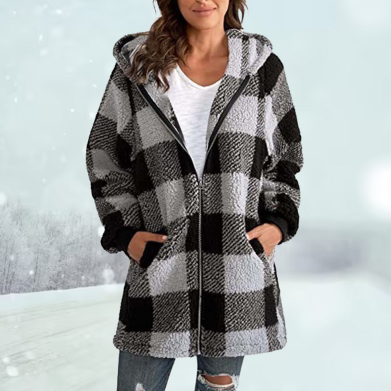 Tamsine - Karierte Winterjacke für Damen