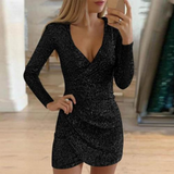 Callie - Frauen Glitzer Partykleid