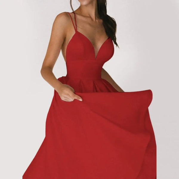 Felicity - Elegantes V-Ausschnitt Partykleid