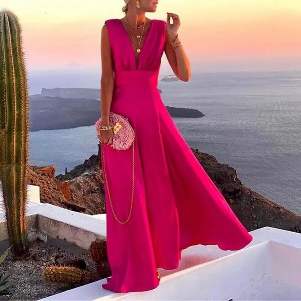 Serena - Damen V-Ausschnitt Partykleid