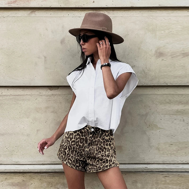 Tinny - Trendige Shorts mit Leopardenmuster